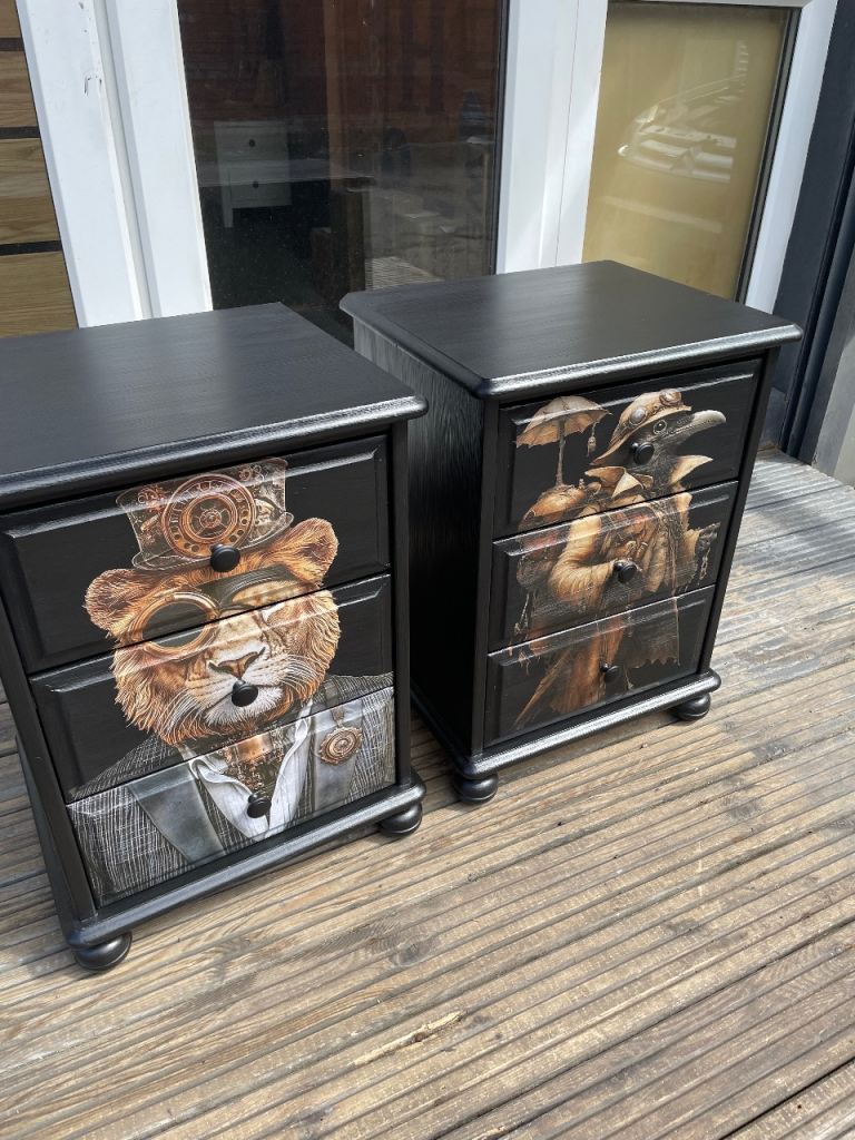 Steampunk bedside/side drawers