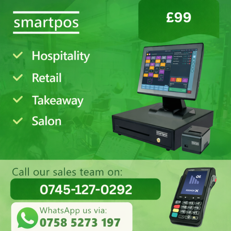 15” NEW EPOS System Retail Hospitality Salon Takeaway Restaurant With Software