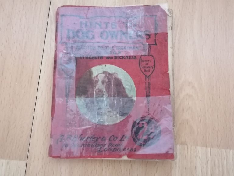 Rare Antique 1927 Booklet : HINTS TO DOG OWNERS. 11th Edition. A. F. SHERLEY & CO Ltd. London 