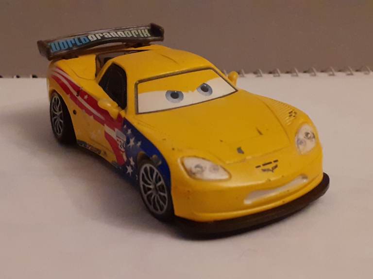 Disney Pixar Cars - JEFF GORVETTE #24 World Grand Prix Race Livery Diecast Car.