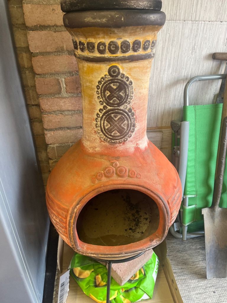 Clay Chiminea - Mexican hand made