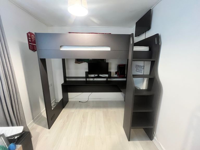 Gaming bed grey with/without mattress 