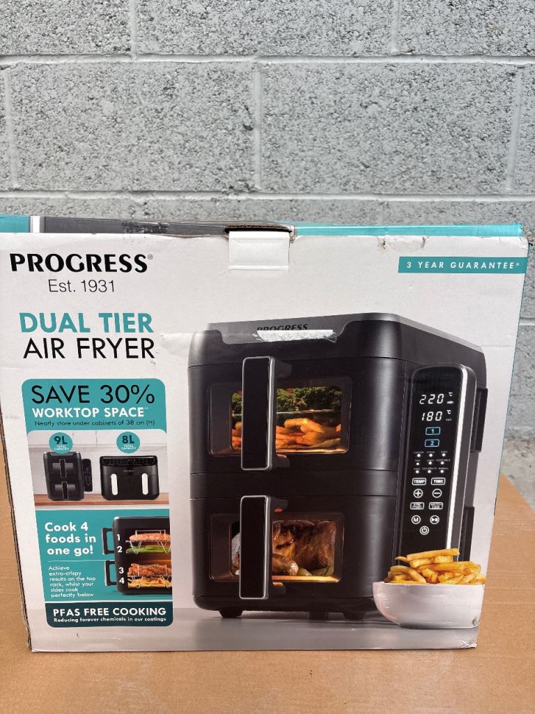 PROGRESS Dual Tier Air Fryer - Brand New in Box