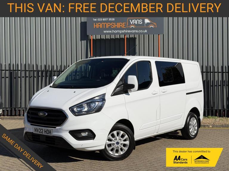 2022 Ford Transit Custom 2.0 300 EcoBlue Limited Crew Van Double Cab 5dr Diesel Manual L1 H1 Euro...