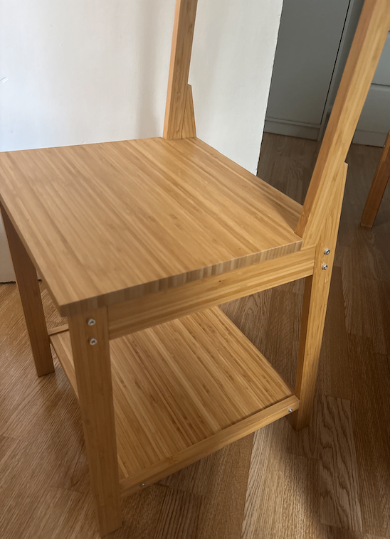 RÅGRUND Towel rack valet chair, bamboo