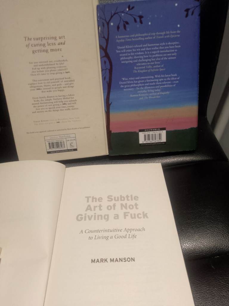 Rude titles, significant teachings. Quality self help bks X3.