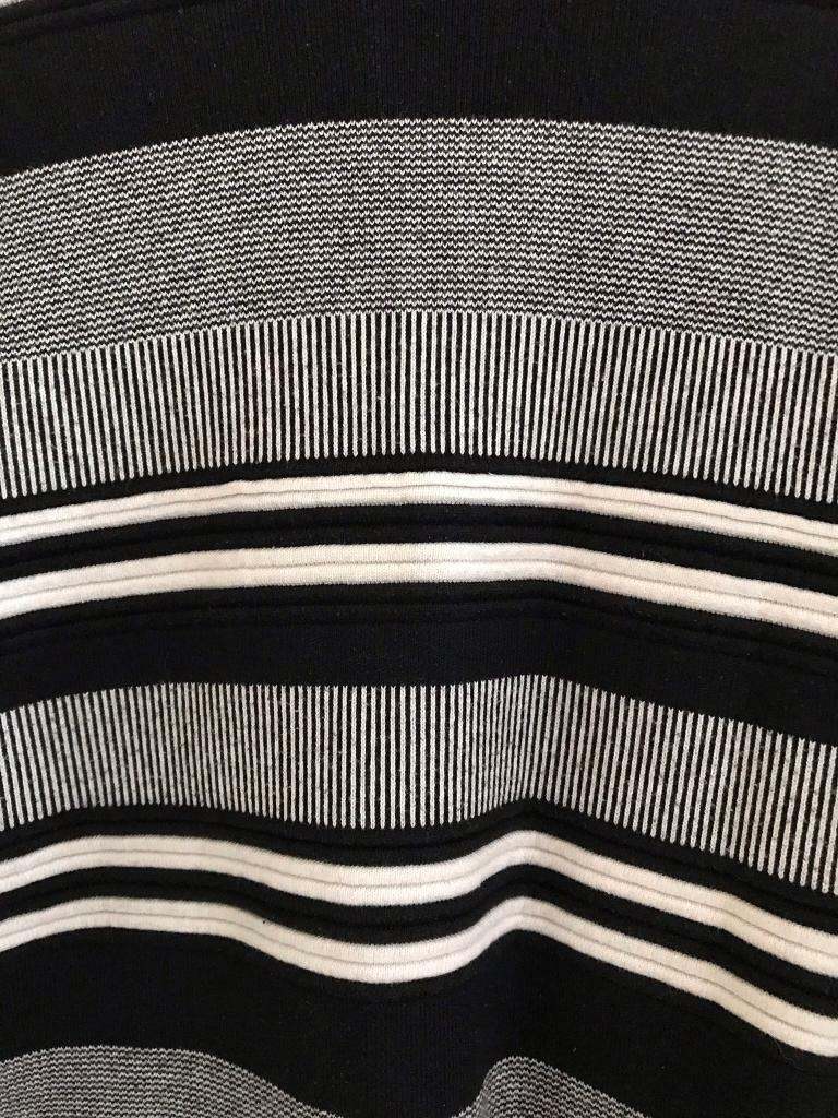 Thick chunky NEW LOOK warm stripe monochrome high neck jumper 
