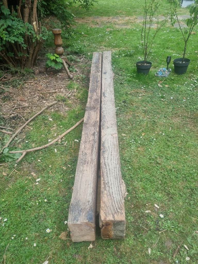Beautiful hard wood aged beams