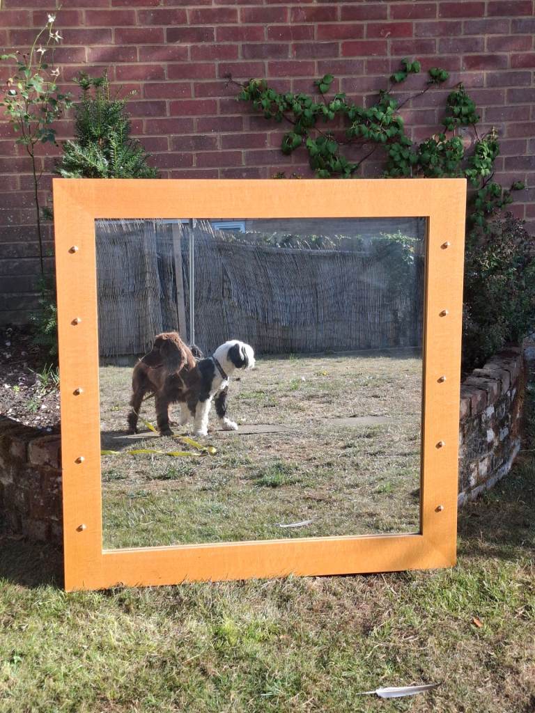 Large oak mirror