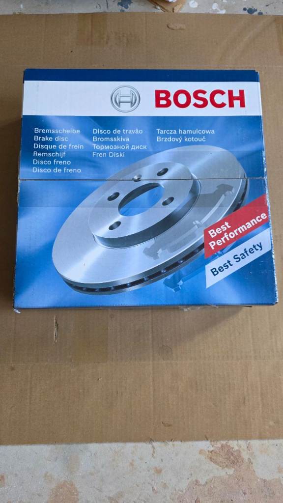 2x Bosch Vented Front Brake Discs 0986479A18 BD1705 for BMW - Unused, boxed