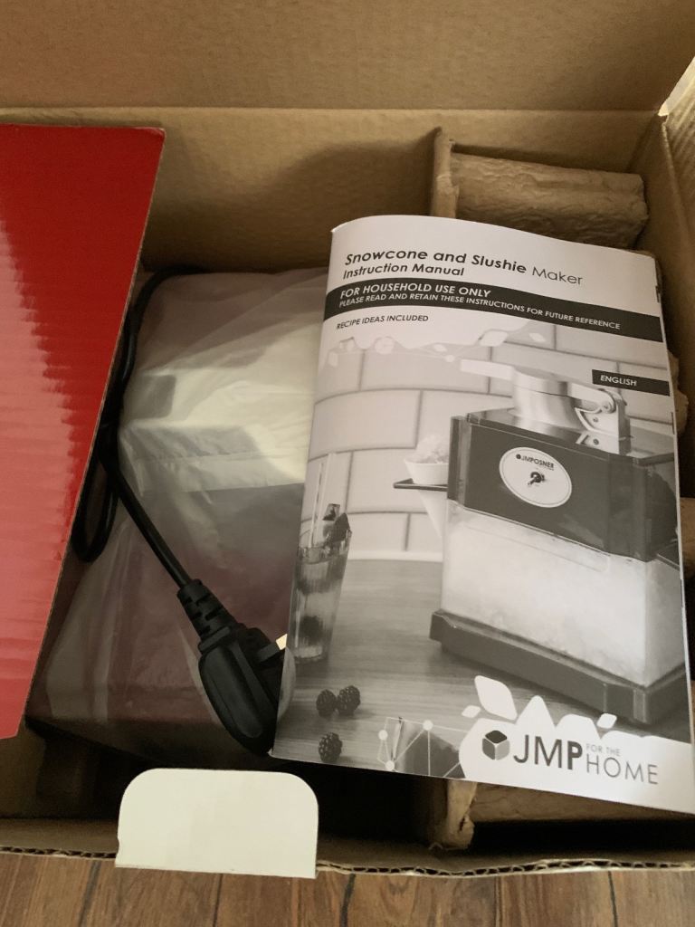 JMP Home Snow Cone & Slushie Maker Machine Red Ice Shaving Concession Electrical