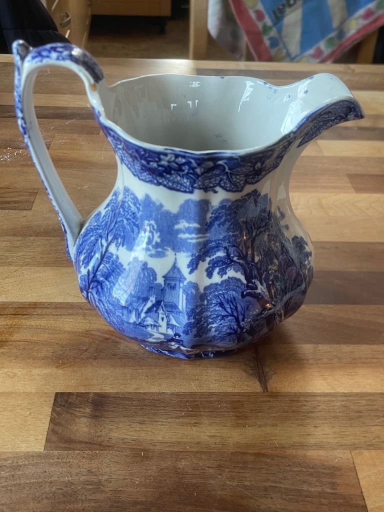Masons Ironstone Blue China Jug 