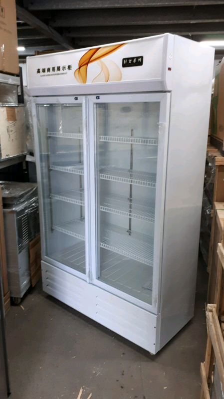2 door drink fridge/bottle cooler/shop display fridge new