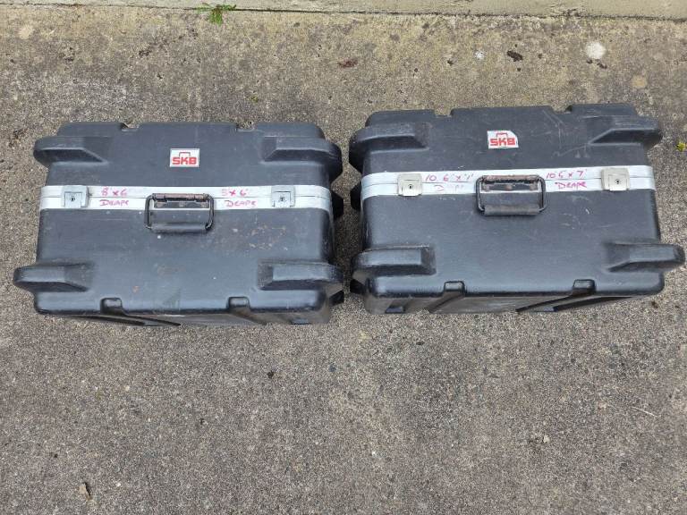 Flight / Carriage Cases.  Robust Plastic. (One Lot of 2.)