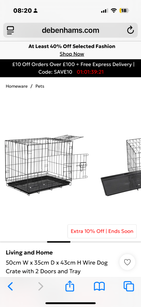 Brand new dog crate