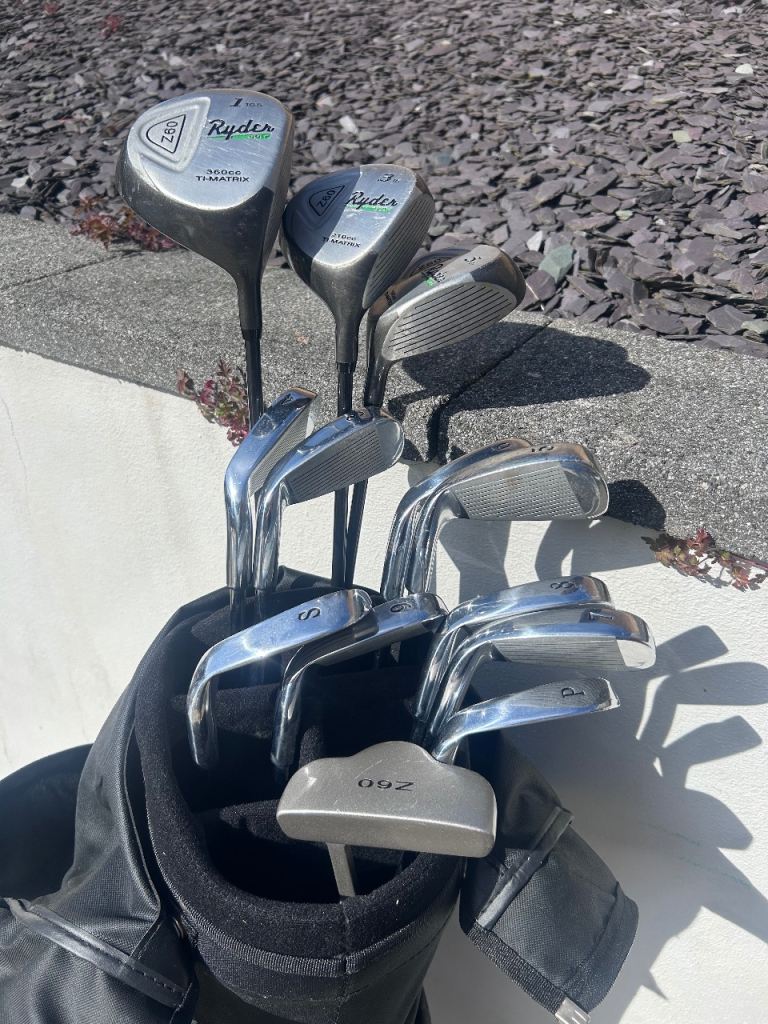 Ryder Golf Club Set with Bag and Balls – Good Condition