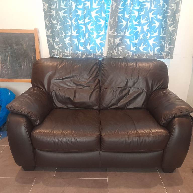 Two seater leather sofa