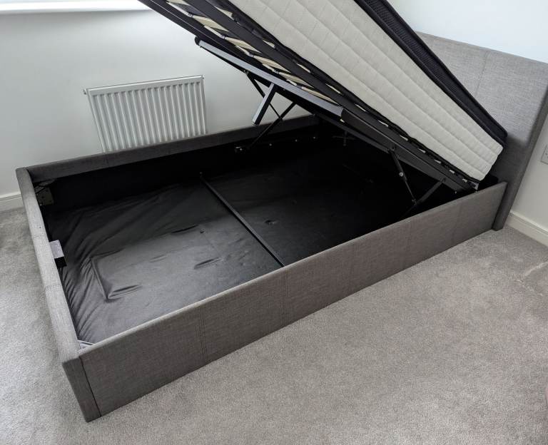 Small double ottoman bed with mattress 