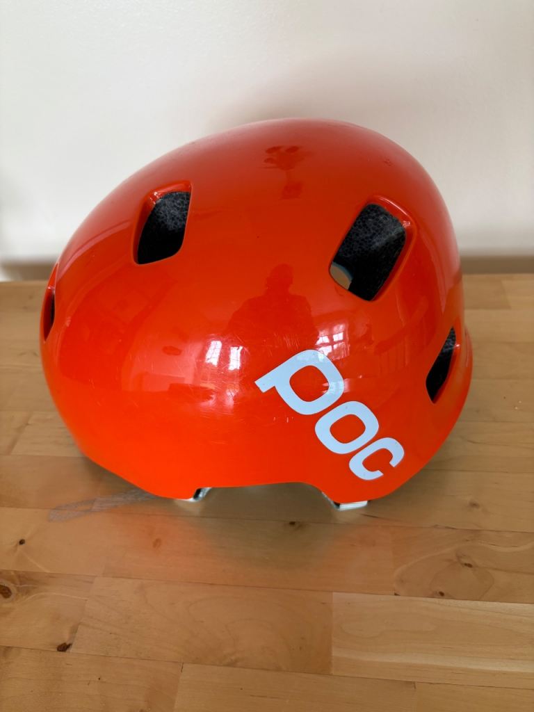 POC Bike Helmet – Bright Orange, Good Condition