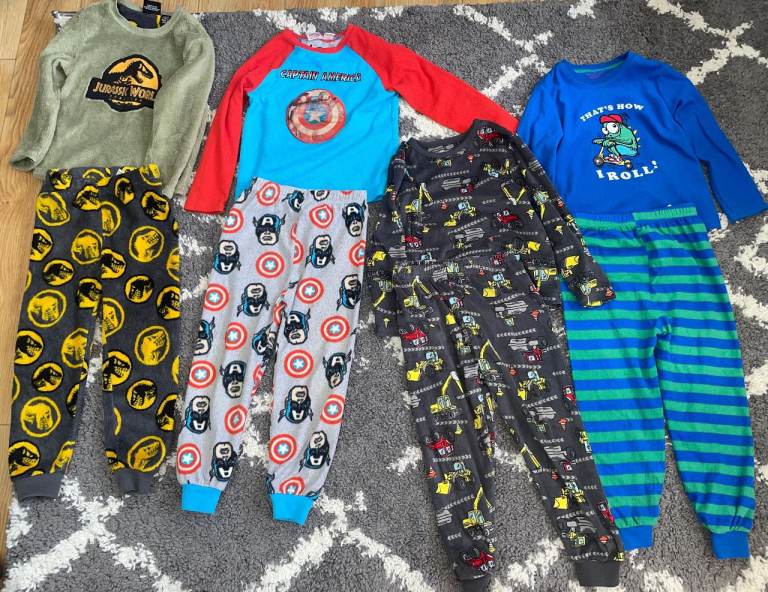 Boys Pyjama Bundle - 4 Sets, Various Designs, Good Condition
