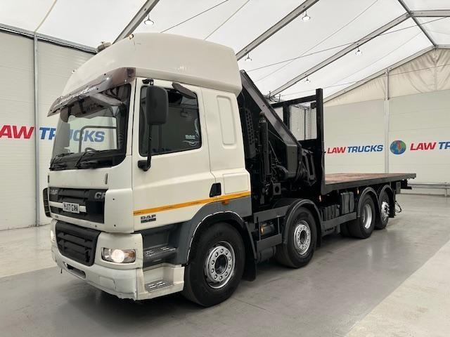 DAF CF85 360 8x2 Sleeper Cab Flatbed with Crane
