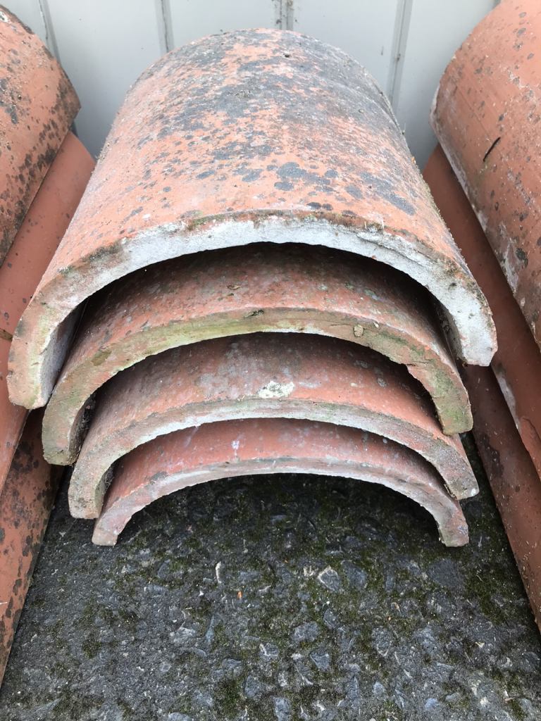 Reclaimed clay ridge tiles Qty 4