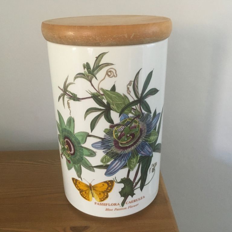 Portmeirion Botanic Garden tall Storage Jar.  Excellent condition. 21cms high.   RRP £40 
