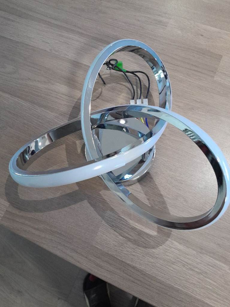 LED flush mount light swirled arms