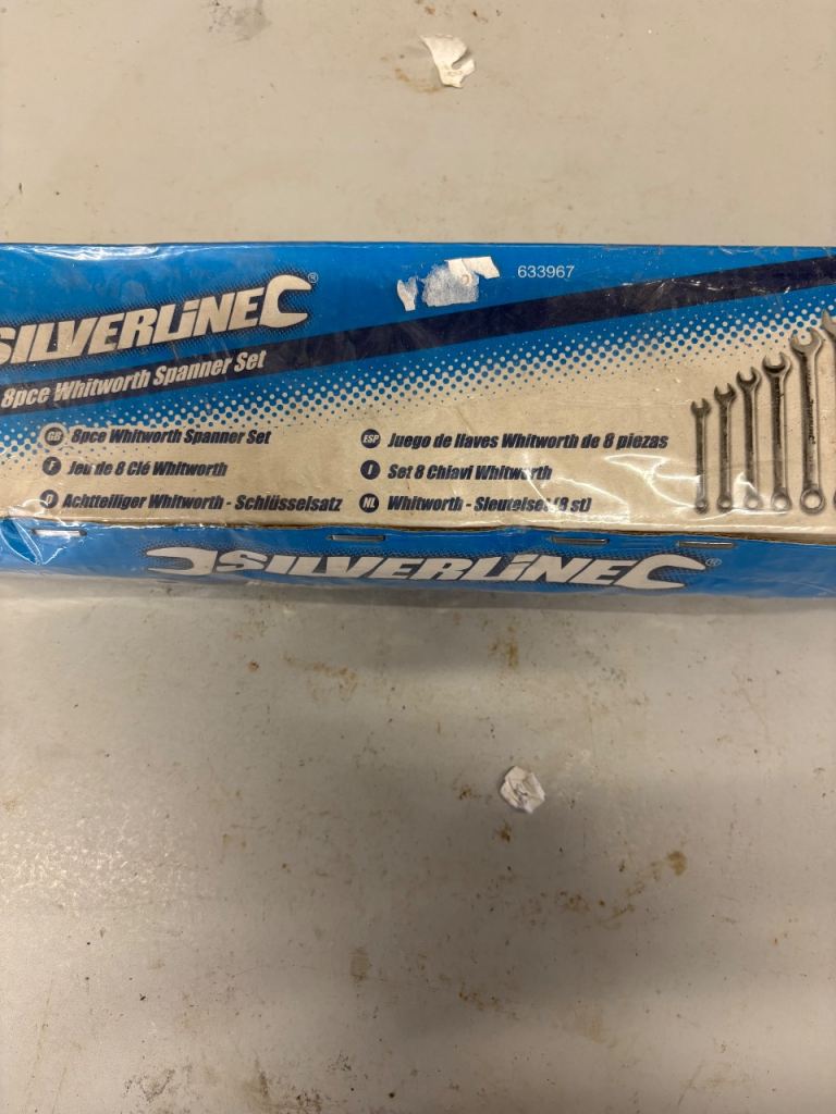 Silverline 8pc Whitworth Spanner Set – Brand New
