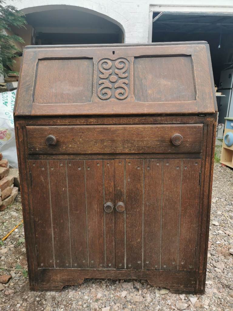 Vintage Wooden Bureau / Writing Desk