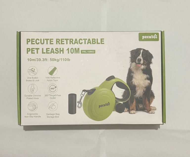 Pecute 10m Retractable Dog Lead Waste Bag Holder Brand New