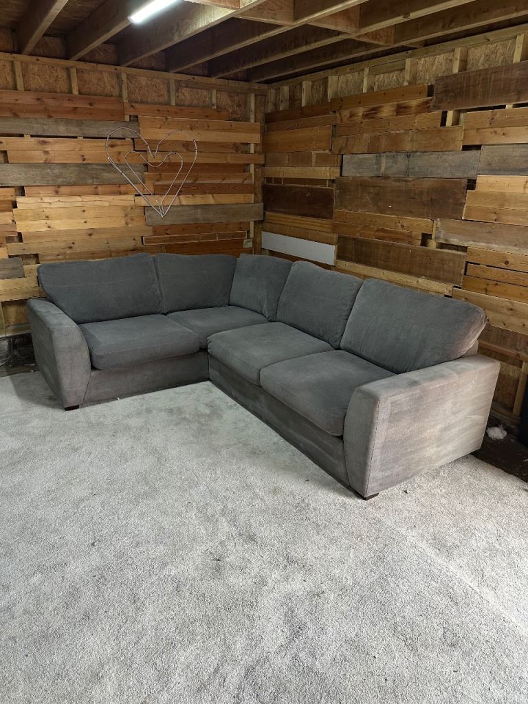 Grey DFS corner L shaped sofa *free local drop off*