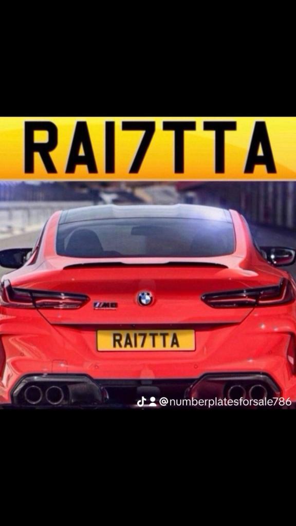 RATTA. Private number plate 