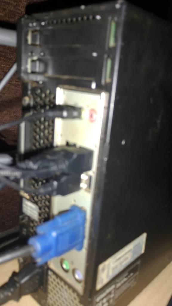 PC tower and bush tv