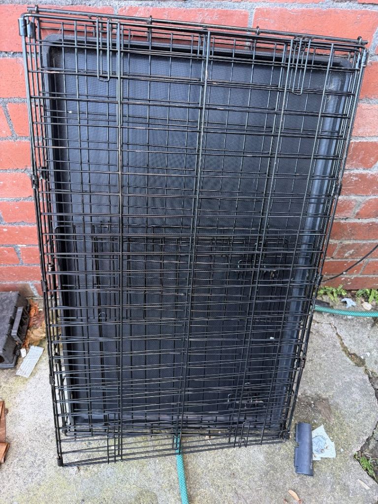 Large size dog cage with tray 