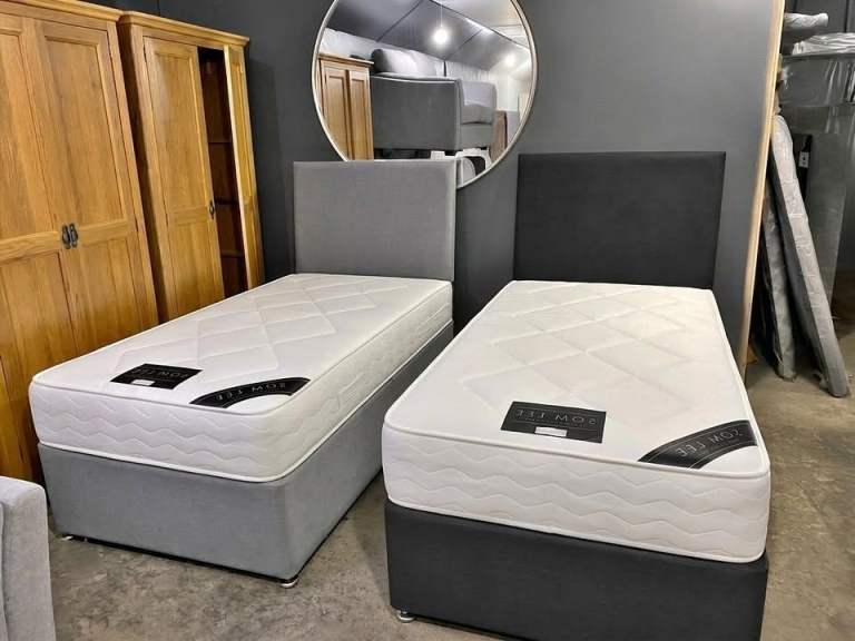Single Size Storage Divan Bed with Mattress - COD Delivery Available