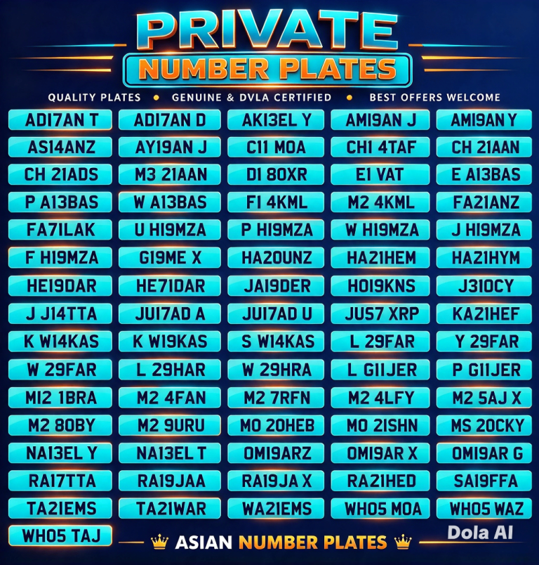 Asian private number plate 