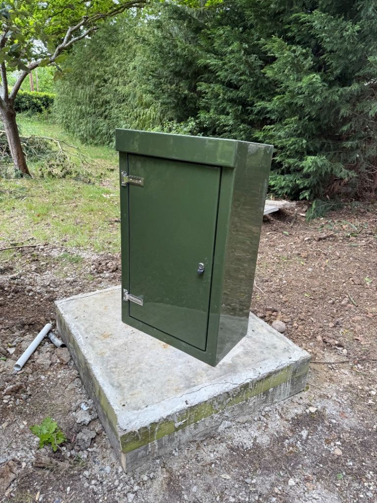 Green GRP Outdoor Electrical Kiosk - As Good As New
