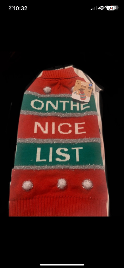 SIZE LARGE NEW WITH TAGS DOGS CHRISTMAS JUMPER
