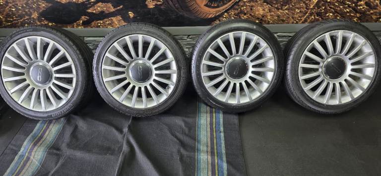 Fiat Genuine 16 alloy wheels + 4 x tyres 195 45 16