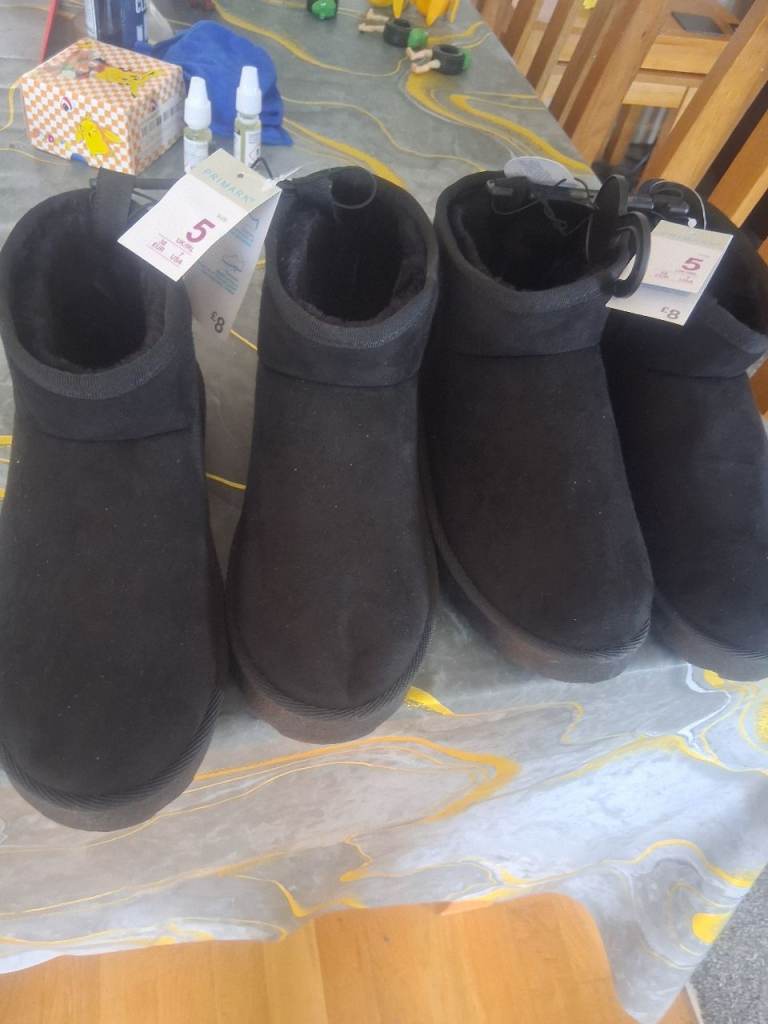 Primark Black Boots - Size 5 UK, New with Tags