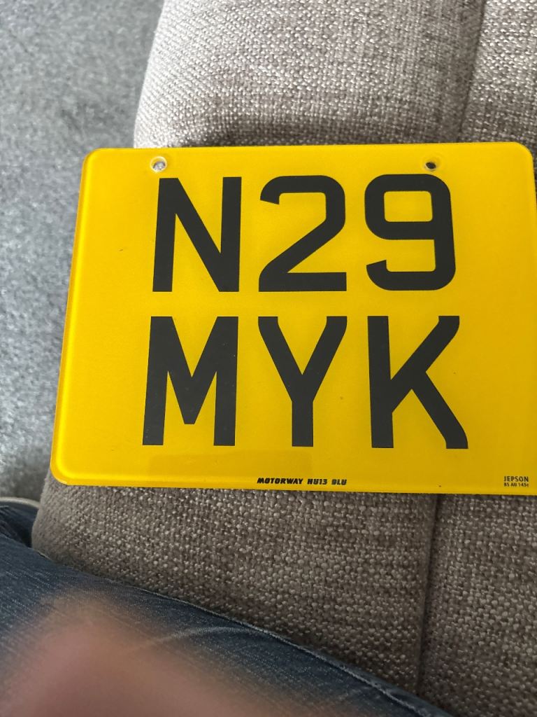 Private Registration N29 MYK – On DVLA Retention Cert (Fees Paid)