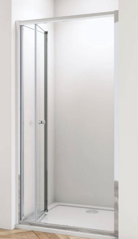 image for Chrome Framed Bi Fold Shower Door