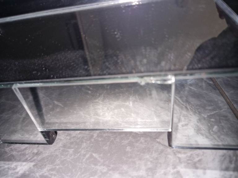 2 X Mirrored-Glass, Pedestal Side-tables