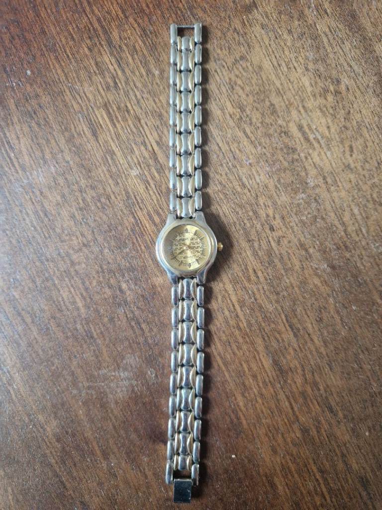 Geneva Quartz Vintage Ladies Watch – Two-Tone Metal Strap