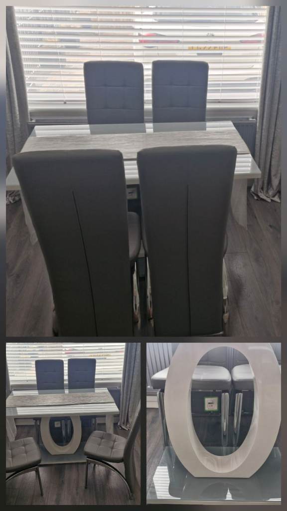 Giovanni dinning table with 4 matching chairs 
