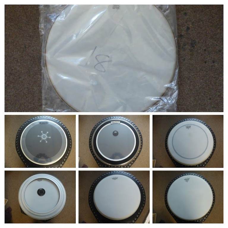 Remo, Evans, Aquarian 18 - 22 Bass Drum Heads. All VGC Various £'s