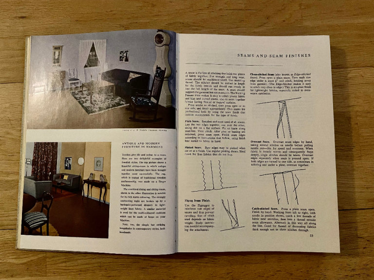 VGC VINTAGE 1954 SINGER SEWING BOOK - MARY BROOKS PICKEN (Antique Collectable)