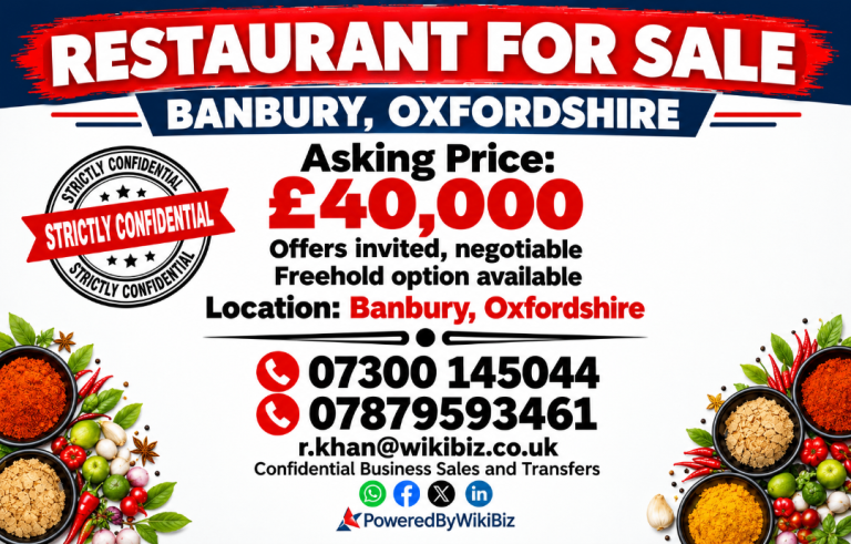 Restaurant for Sale in Banbury, Oxfordshire – Offers Invited