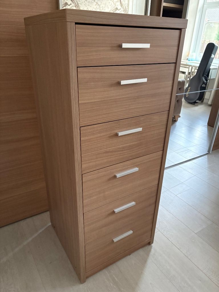 image for Tall Chest of drawers chrome handles
